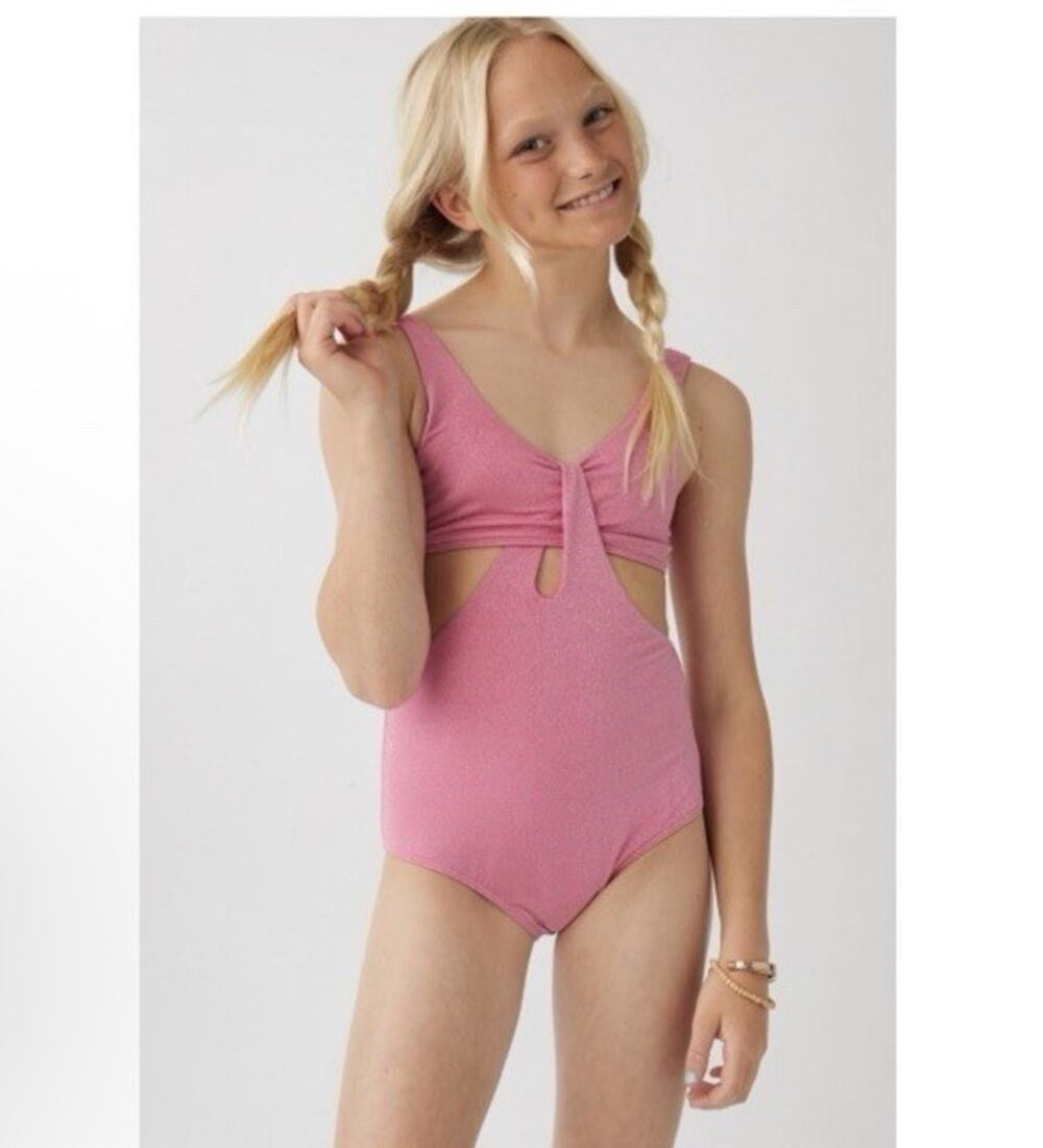 O'NEILL Girl's Sequoia Loop One-Piece Swim Suit Bikini Size 12 Pink NWT